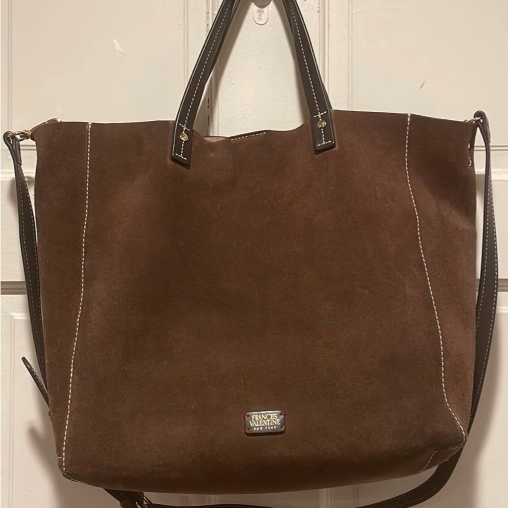 Pre-Loved Large Frances Valentine Margaret Leather Suede Tote